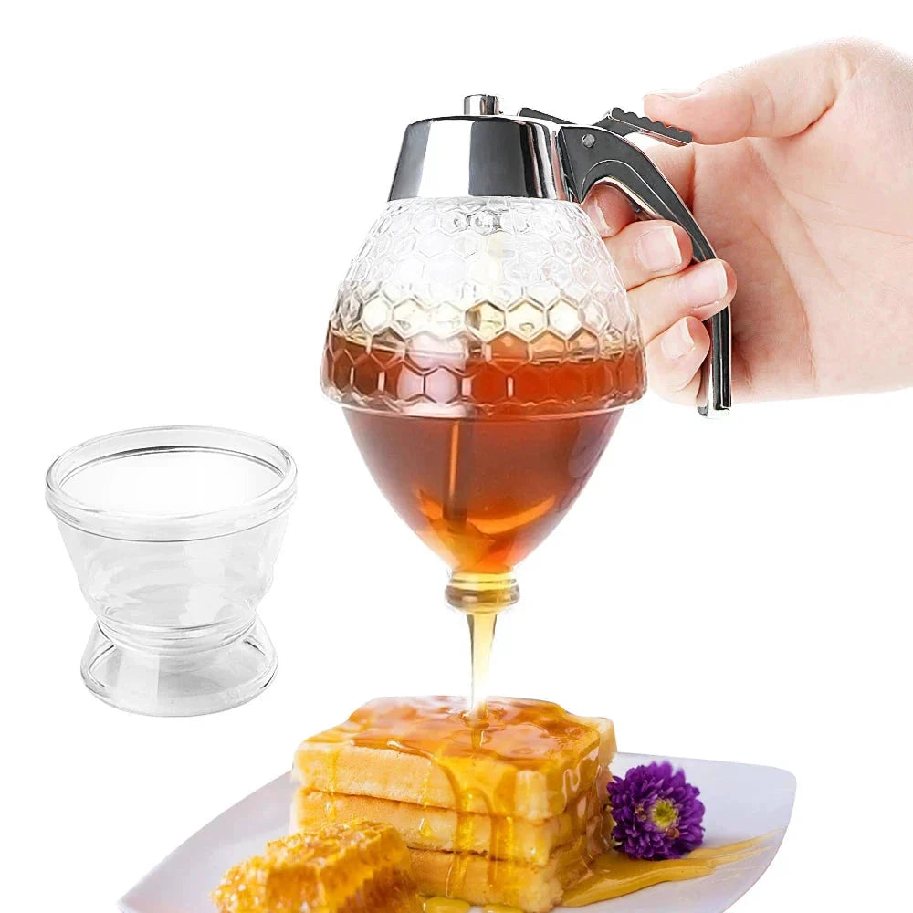 Honey Jar Container Honey Bottle Storage Bee Drip Dispenser by Bowlift
