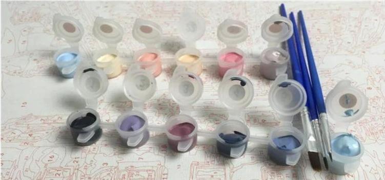 Hot Air Balloon Lavender Field - Van-Go Paint-By-Number Kit by Bowlift