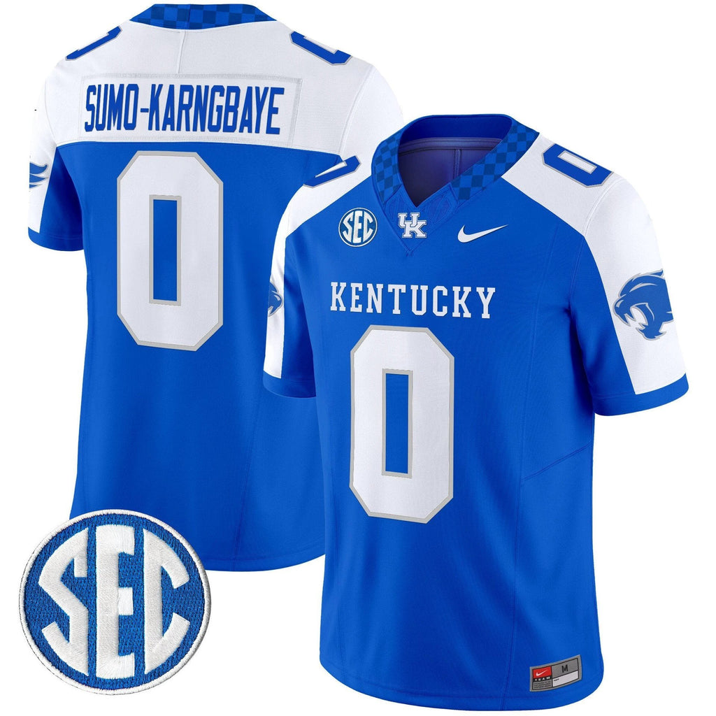 Sumo-Karngbaye Jersey #0 Kentucky Wildcats 2025 Limited Stitched Royal Alter by My Store