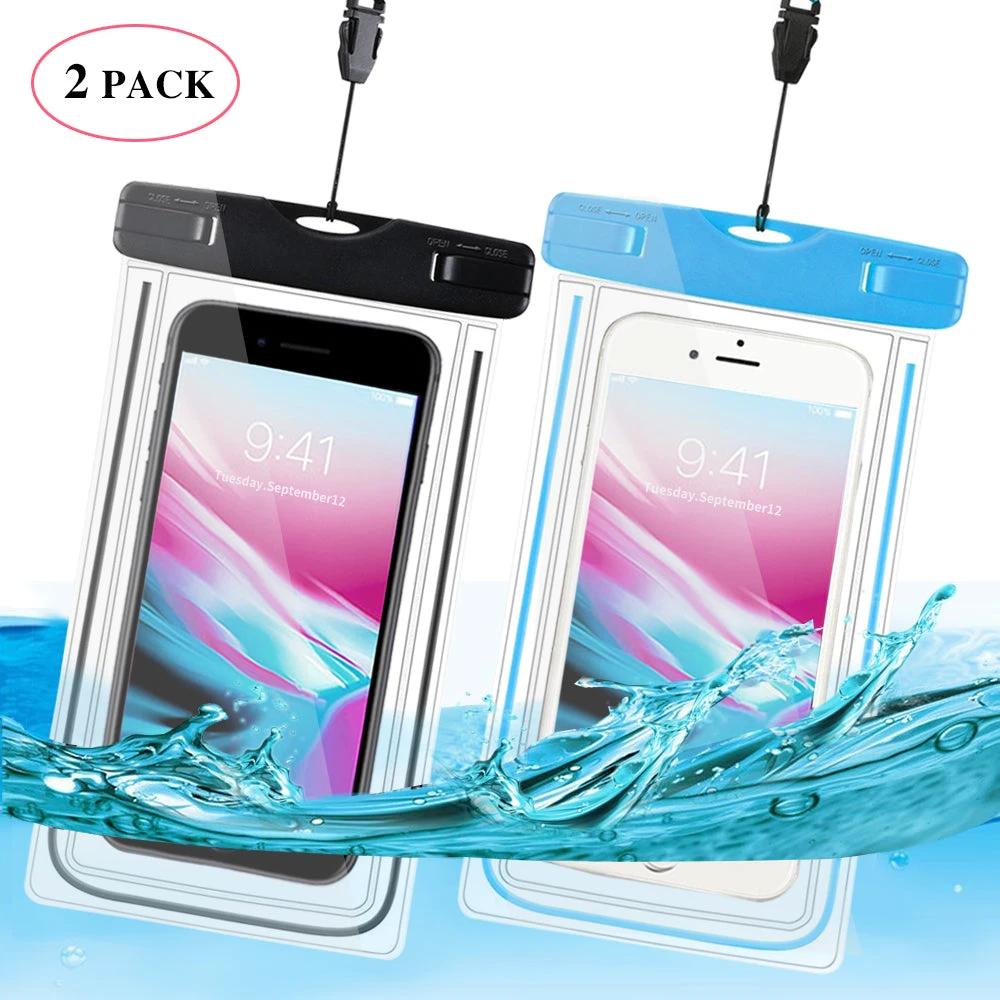 Universal Waterproof Case, Waterproof Phone Pouch Dry Bag IPX8 Luminous for iPhone X/8/8plus/7/7plus/6s/6/6s plus Samsung galaxy s8/s7 Google Pixel HTC10 by flagsshop