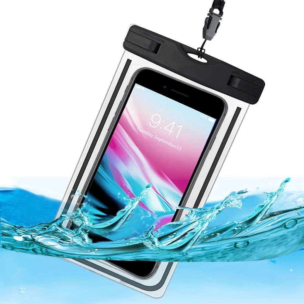 Universal Waterproof Case, Waterproof Phone Pouch Dry Bag IPX8 Luminous for iPhone X/8/8plus/7/7plus/6s/6/6s plus Samsung galaxy s8/s7 Google Pixel HTC10 by flagsshop
