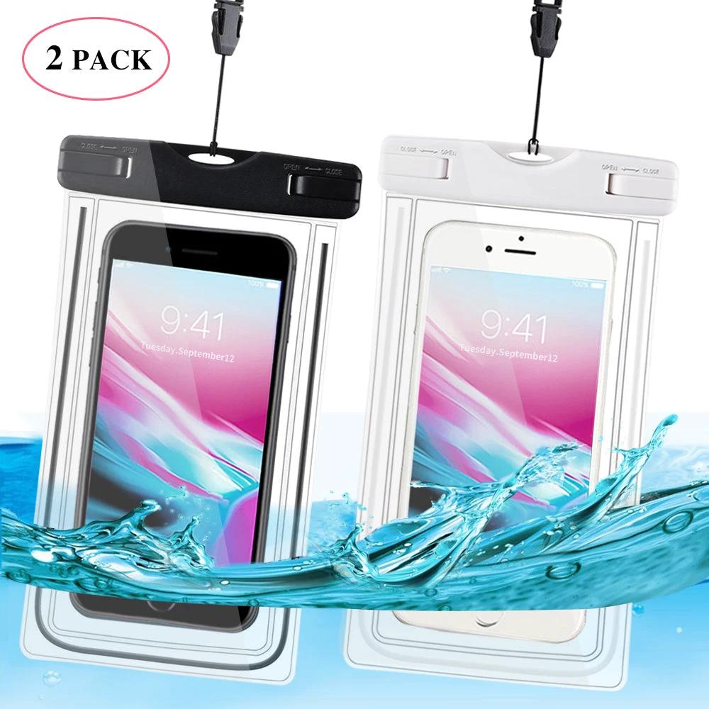 Universal Waterproof Case, Waterproof Phone Pouch Dry Bag IPX8 Luminous for iPhone X/8/8plus/7/7plus/6s/6/6s plus Samsung galaxy s8/s7 Google Pixel HTC10 by flagsshop