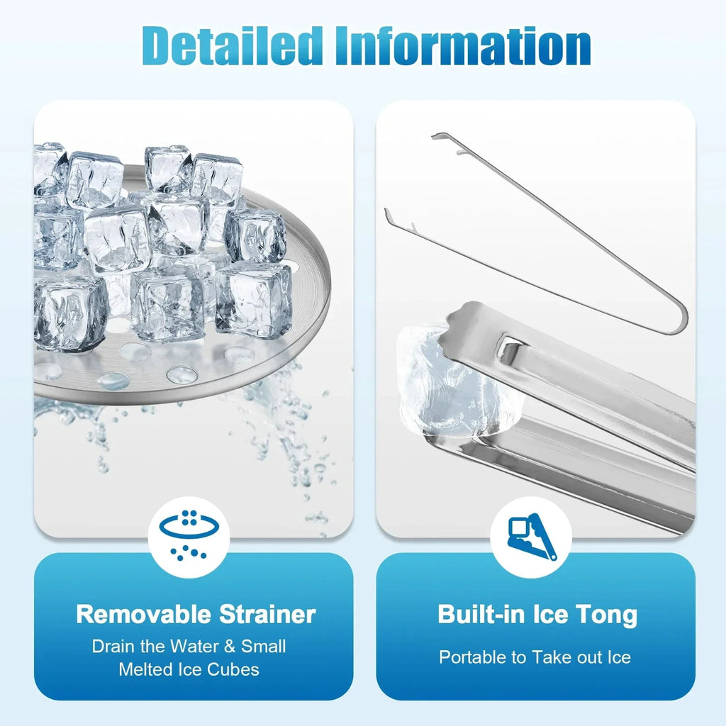Ice Bucket Stainless Steel Insulated Beer Drink Double-layer Cooler by Bowlift