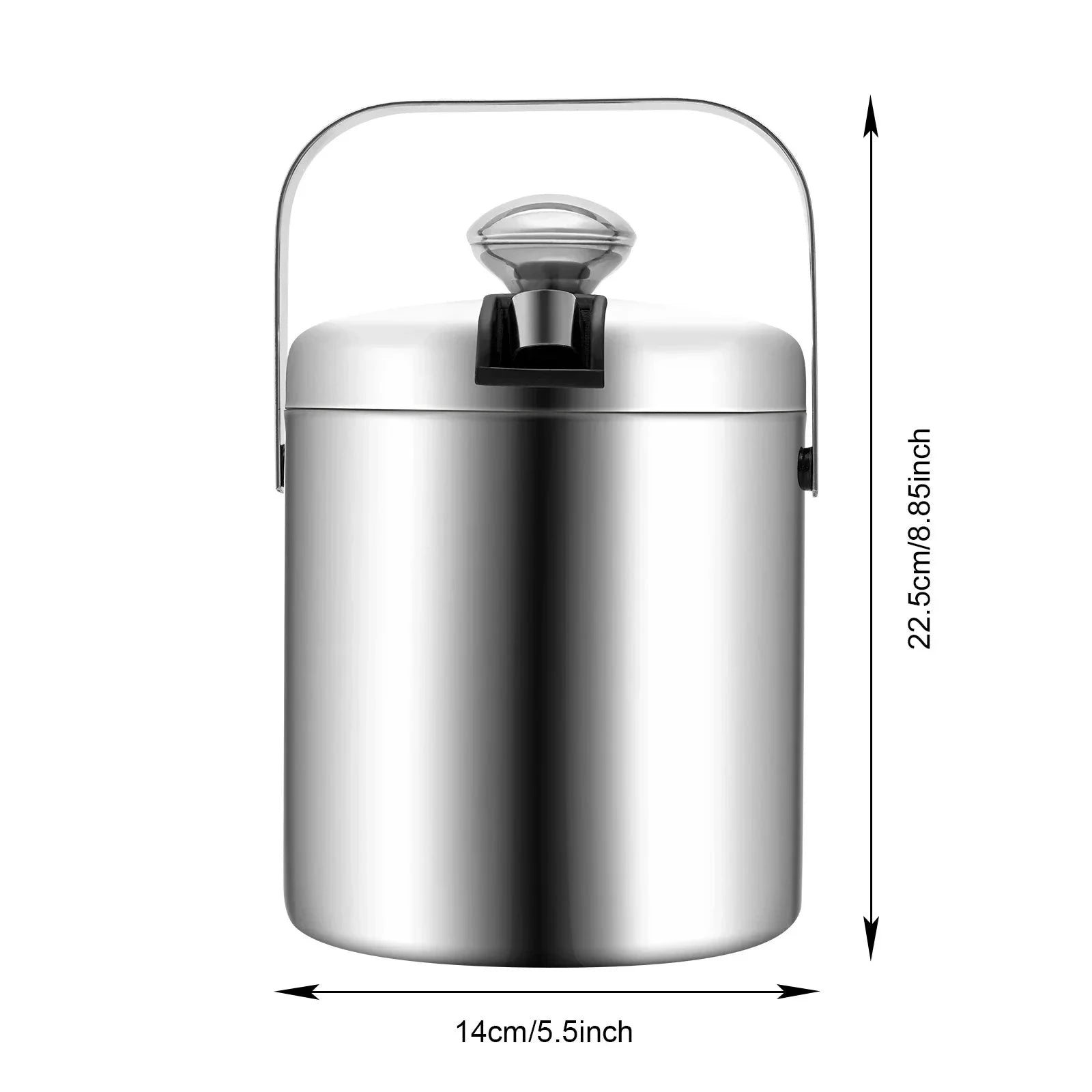 Ice Bucket Stainless Steel Insulated Beer Drink Double-layer Cooler by Bowlift