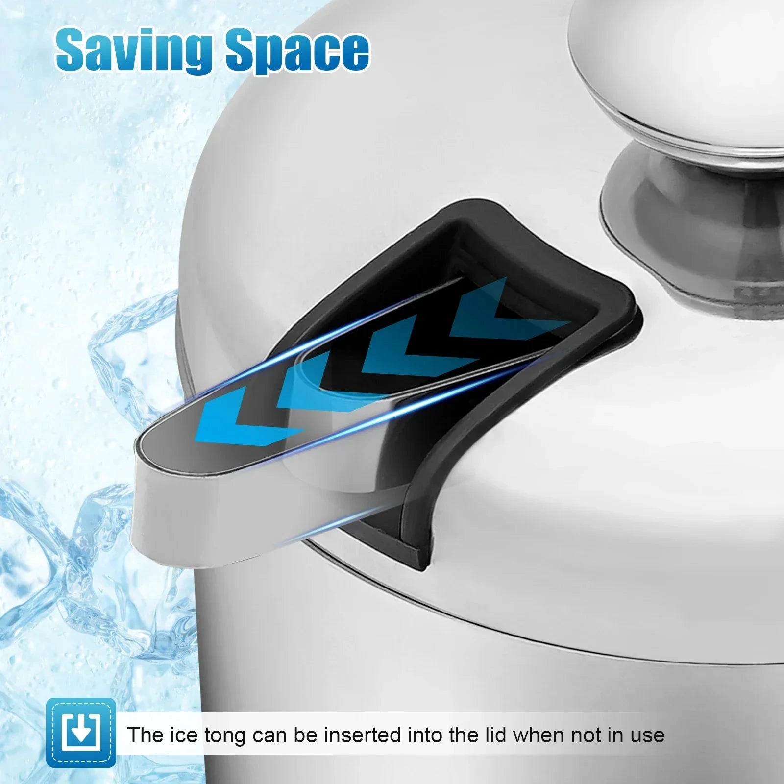 Ice Bucket Stainless Steel Insulated Beer Drink Double-layer Cooler by Bowlift