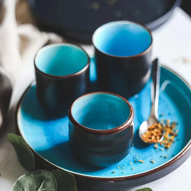 Ice Cracking Glaze Ceramic Tableware Plate Bowl Tea Cup Dinnerware by Bowlift
