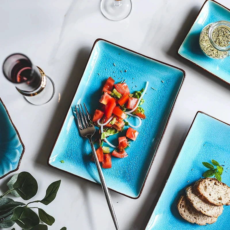 Ice Cracking Glaze Ceramic Tableware Plate Bowl Tea Cup Dinnerware by Bowlift