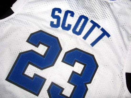 Nathan Scott Jersey #23 One Tree Hill Ravens Movie Basketball White by My store basketball