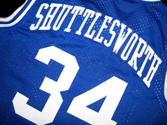 Shuttlesworth Jersey #34 Lincoln He Got Game Movie Basketball Blue by My store basketball