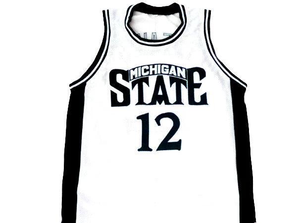 Mateen Cleaves Jersey #12 Michigan State Basketball White by My store basketball