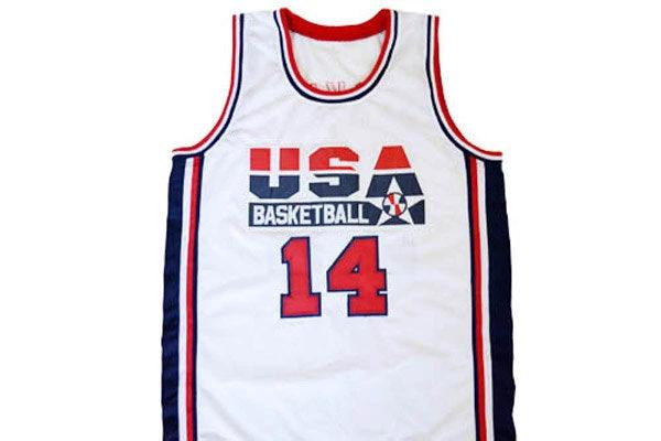 Charles Barkley Jersey #14 Team USA Basketball White by My store basketball