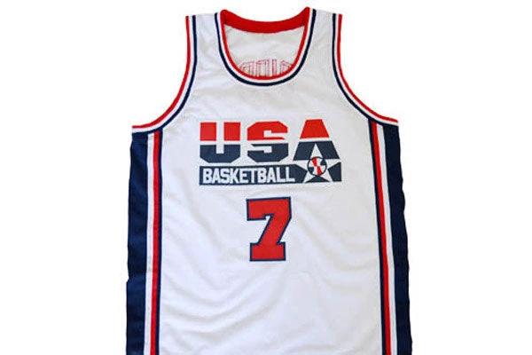 Larry Bird Jersey #7 Team USA Basketball White by My store basketball