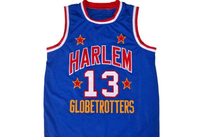 Wilt Chamberlain Jersey #13 Harlem Globetrotters Basketball Blue by My store basketball