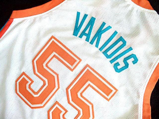 Vakidis Jersey #55 Flint Tropics Semi Pro Movie Basketball White by My store basketball