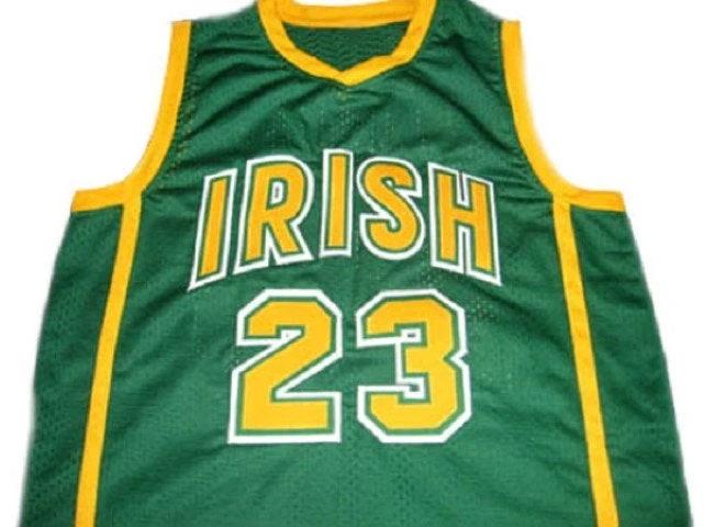 Lebron James Jersey #23 Irish High School Basketball Green by My store basketball
