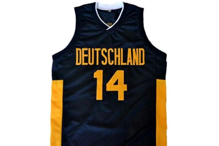 Dirk Nowitzki Jersey #14 Team Deutschland Germany Basketball Black by My store basketball