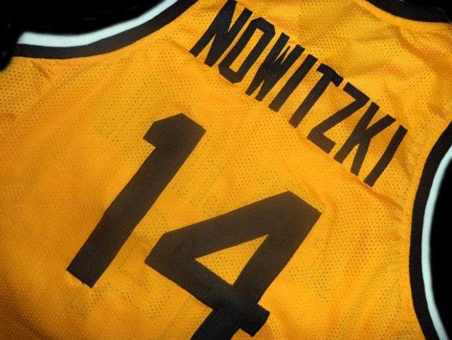 Dirk Nowitzki Jersey #14 Team Deutschland Germany Basketball Yellow by My store basketball