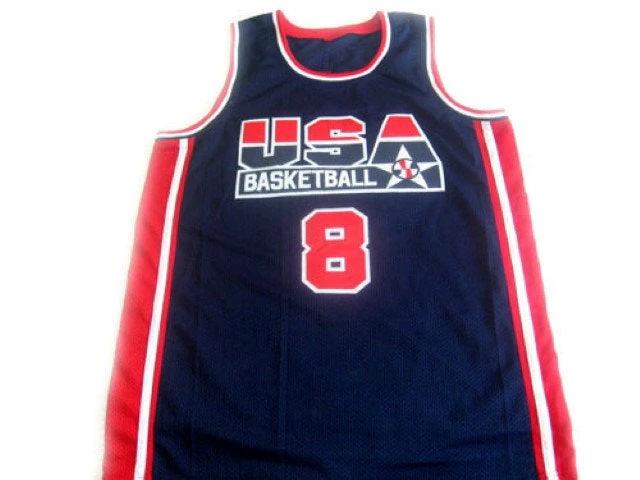 Scottie Pippen Jersey #8 Team USA Basketball Navy Blue by My store basketball