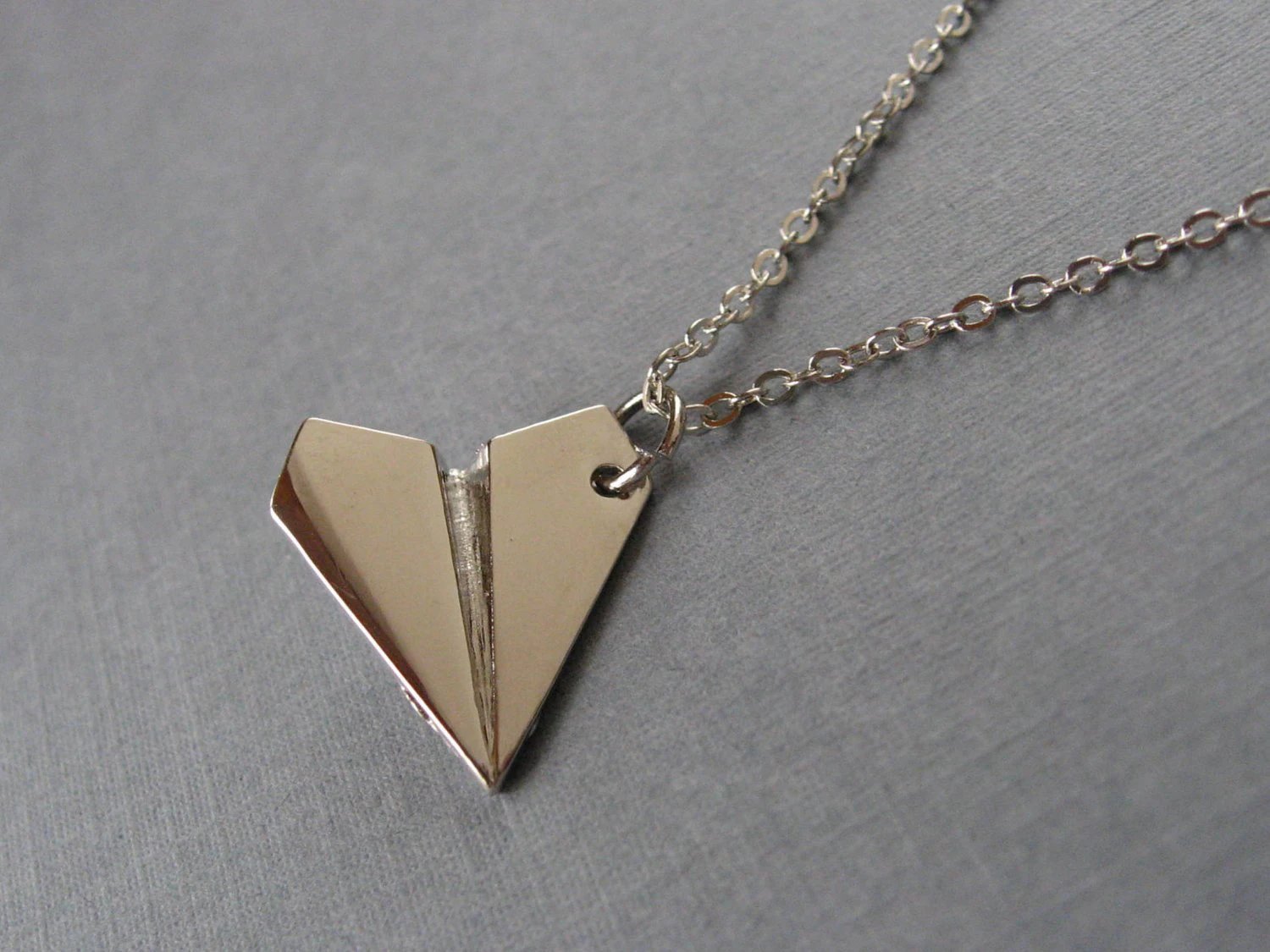 Paper Airplane Necklace by Bowlift