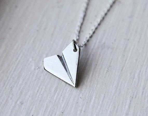 Paper Airplane Necklace by Bowlift