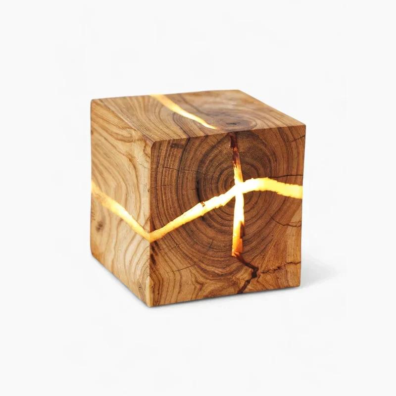 CrackLumen - Unique rustic cracked table lamp Bowlift by Bowlift