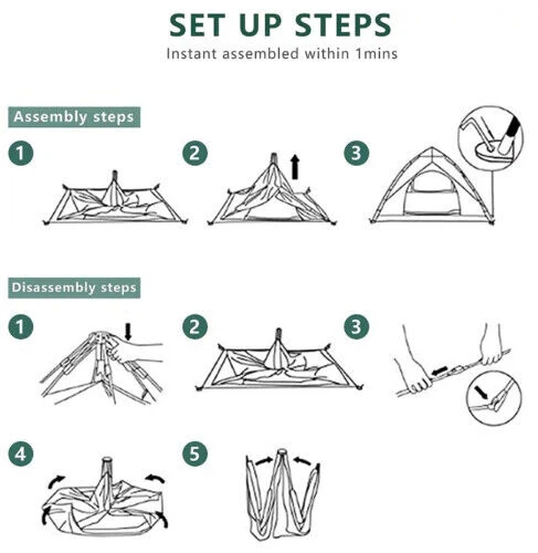 3 Seconds Instant Pop Up Tent - For Adventure & Travel Bowlift by Bowlift