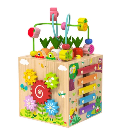in-1 Montessori toy - multifunctional activity cube for the motor and cognitive development of babies by BowLift