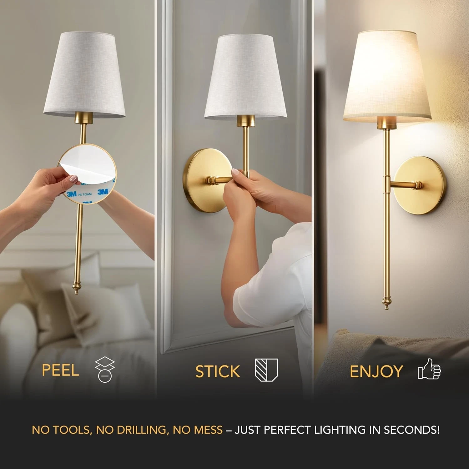 Wireless Wall Sconce Bowlift by Bowlift