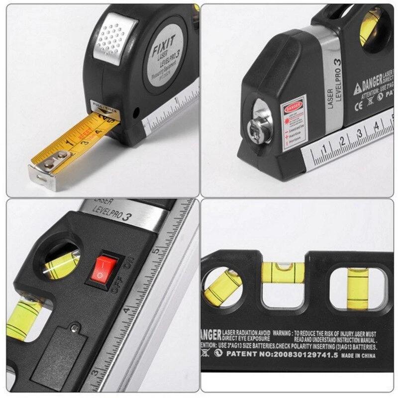 in-1 Tool – Laser Level with Ruler, Level, and Protractor Bowlift by Bowlift