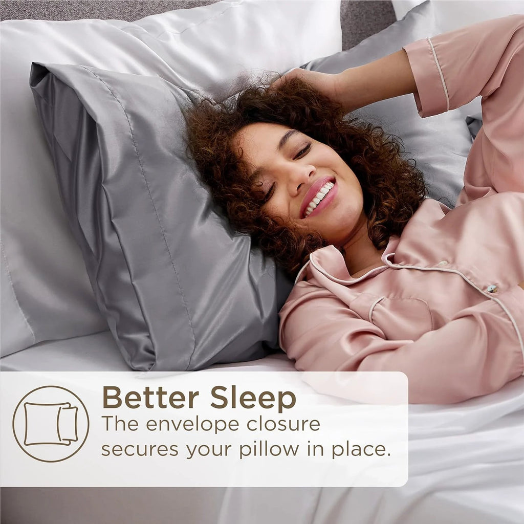 Skin Recovering Mulberry Silk Pillowcase - Twin Pack by Casa & Beyond