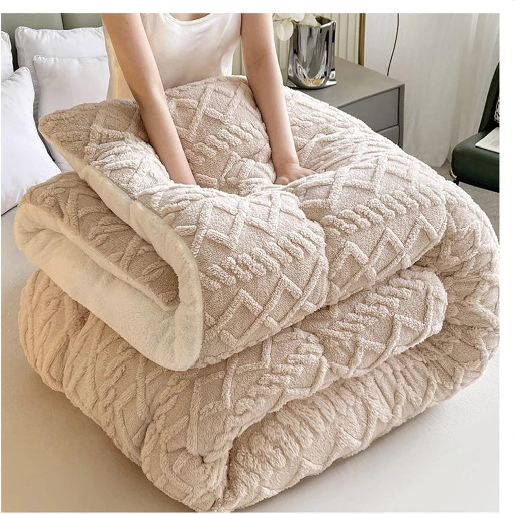 Thick Snuggle Sherpa Blanket by Casa & Beyond