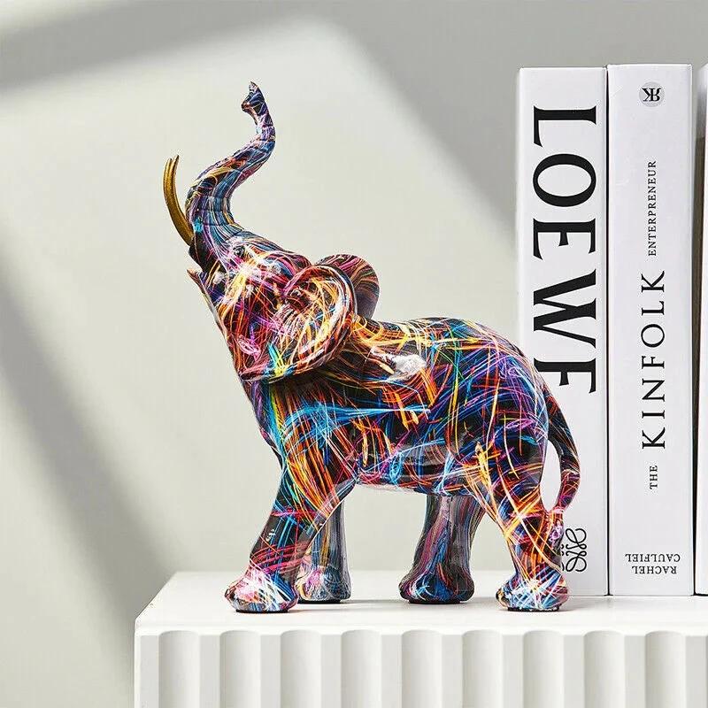 Artistic Elephant Graffiti Figurine by Casa & Beyond