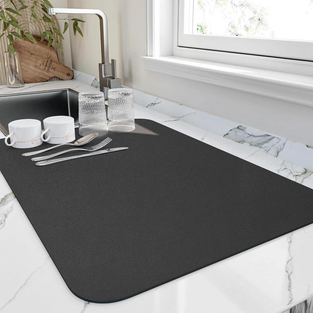 Quick Dry Kitchen Dish Mat | Highly Absorbent by Casa & Beyond