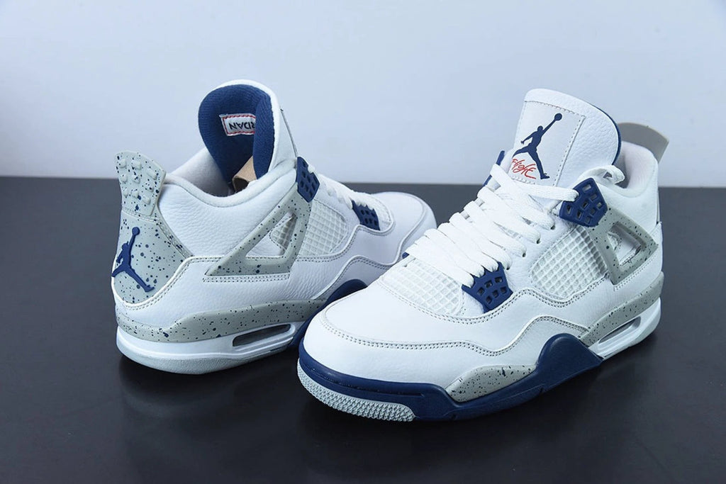 Air Jordan 4 Retro White Midnight Navy by Air Jordan