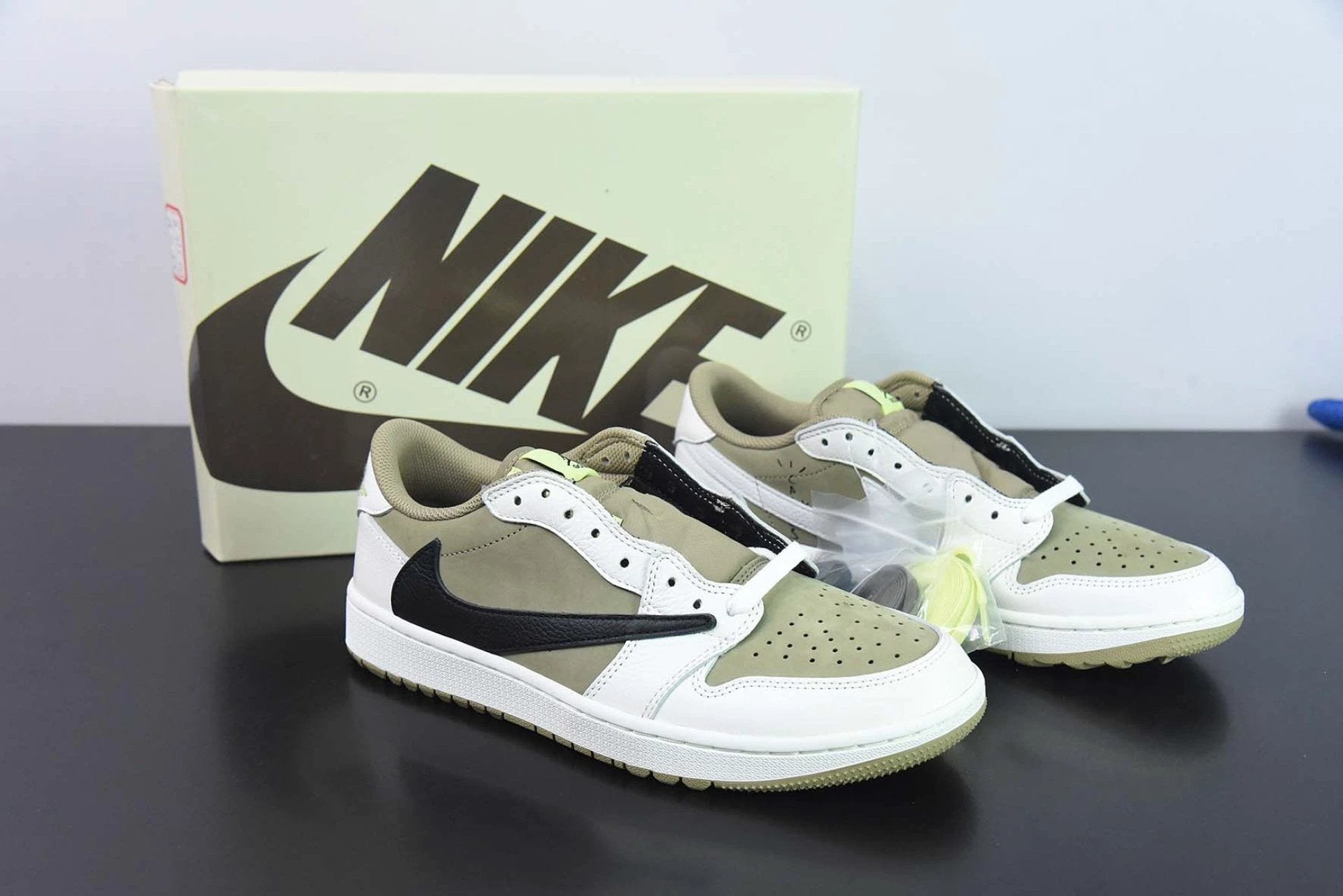 Air Jordan 1 Retro Low Golf Travis Scott Neutral Olive by Air Jordan