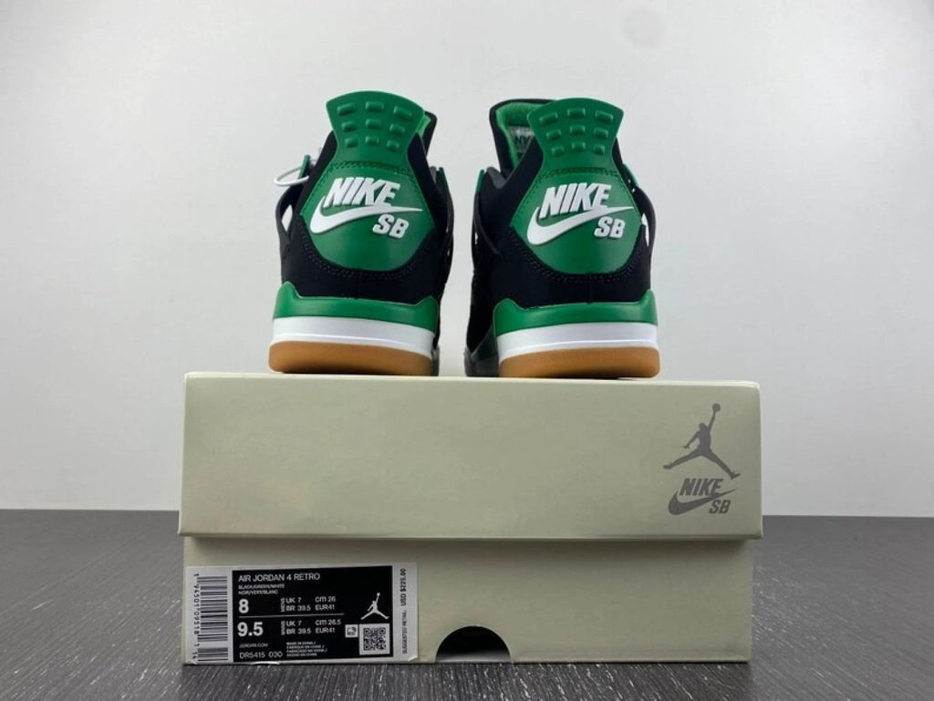 Air Jordan 4 Retro SB Black & Green Unisex Sneaker by Air Jordan