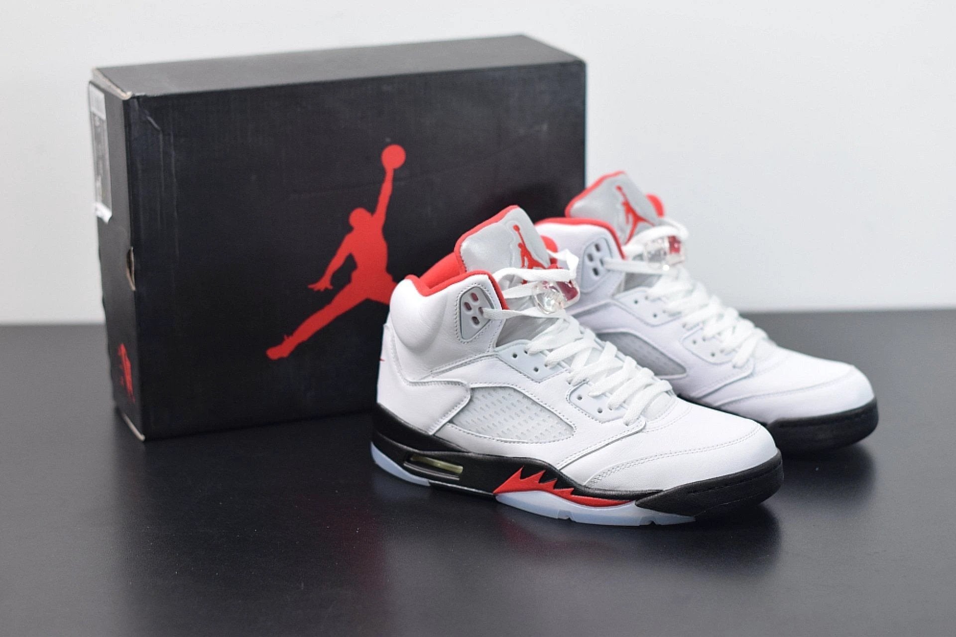 Air Jordan 5 Retro Fire Red Silver Tongue by Air Jordan