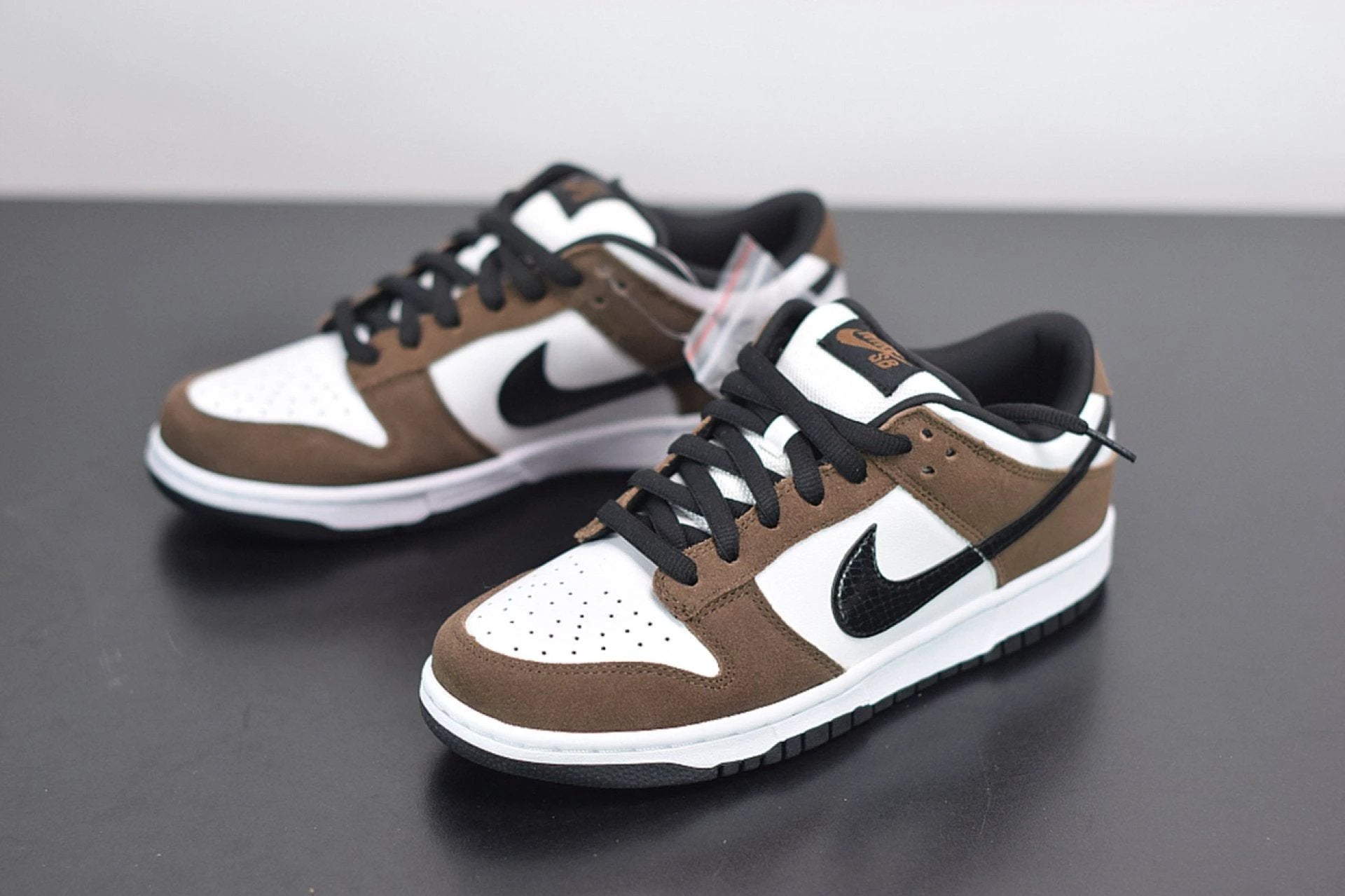 SB Dunk Low White Black Trail End Brown by Air Jordan