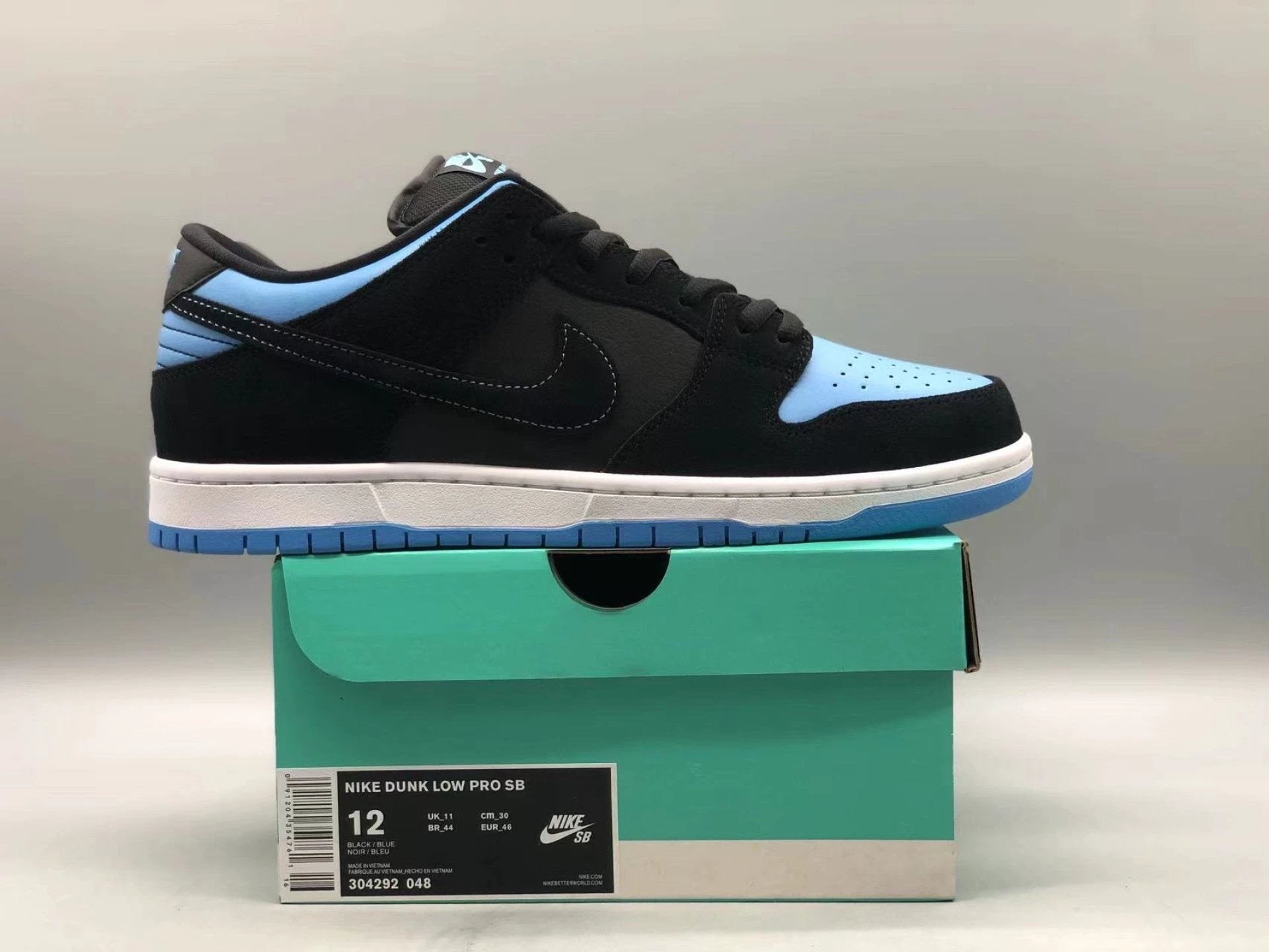 SB Dunk Low Black University Blue by Air Jordan