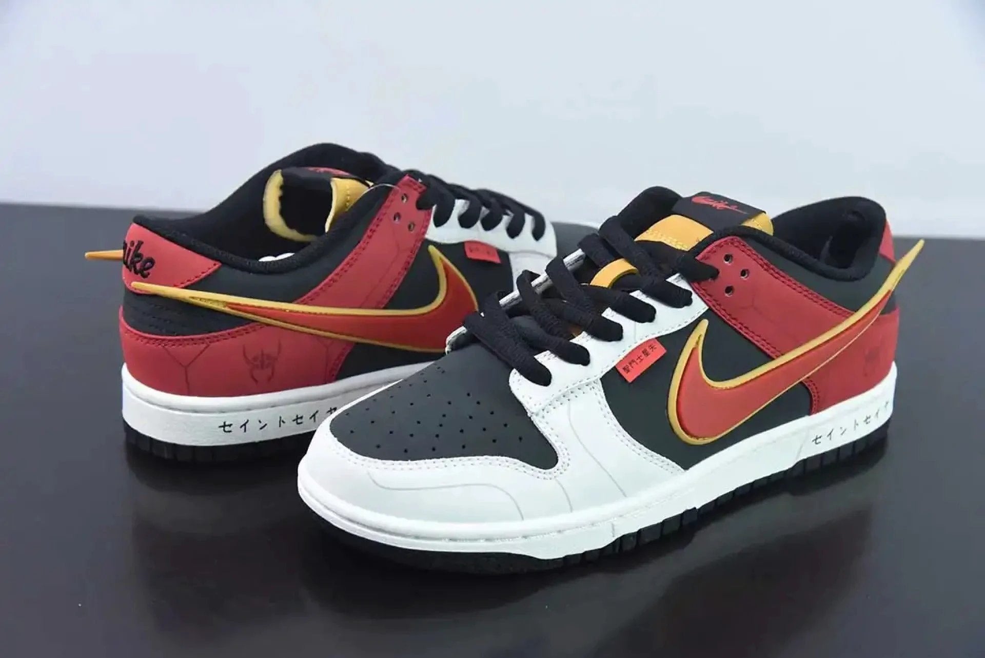 Saint Seiya x Nike Dunk Low Custom Red Black White by Air Jordan