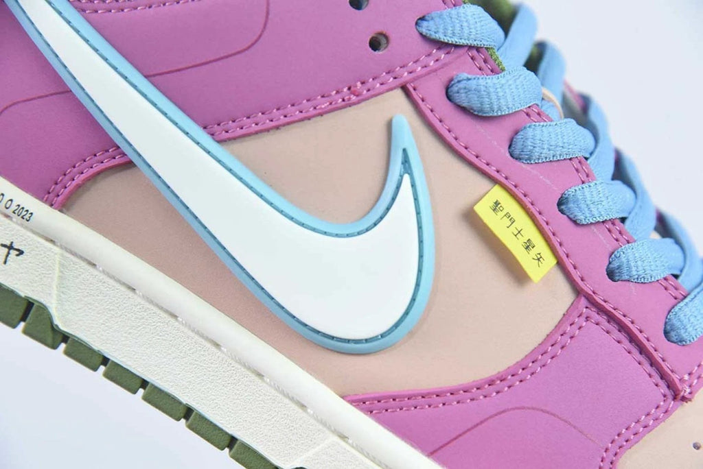 Saint Seiya x Nike Dunk Low Custom Purple Pink White by Air Jordan
