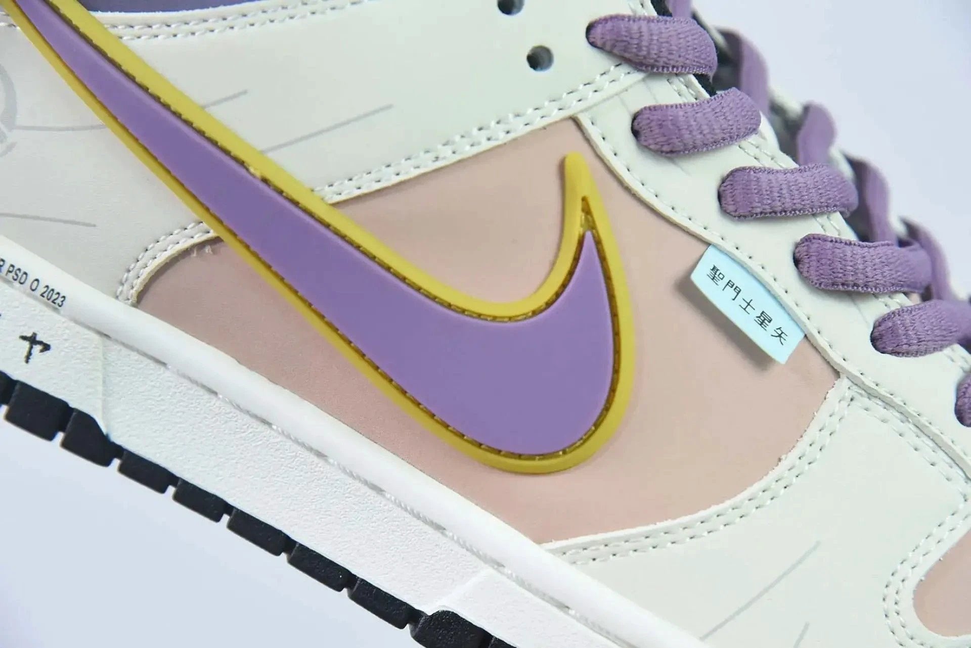 Saint Seiya x Nike Dunk Low Custom White Purple Pink by Air Jordan
