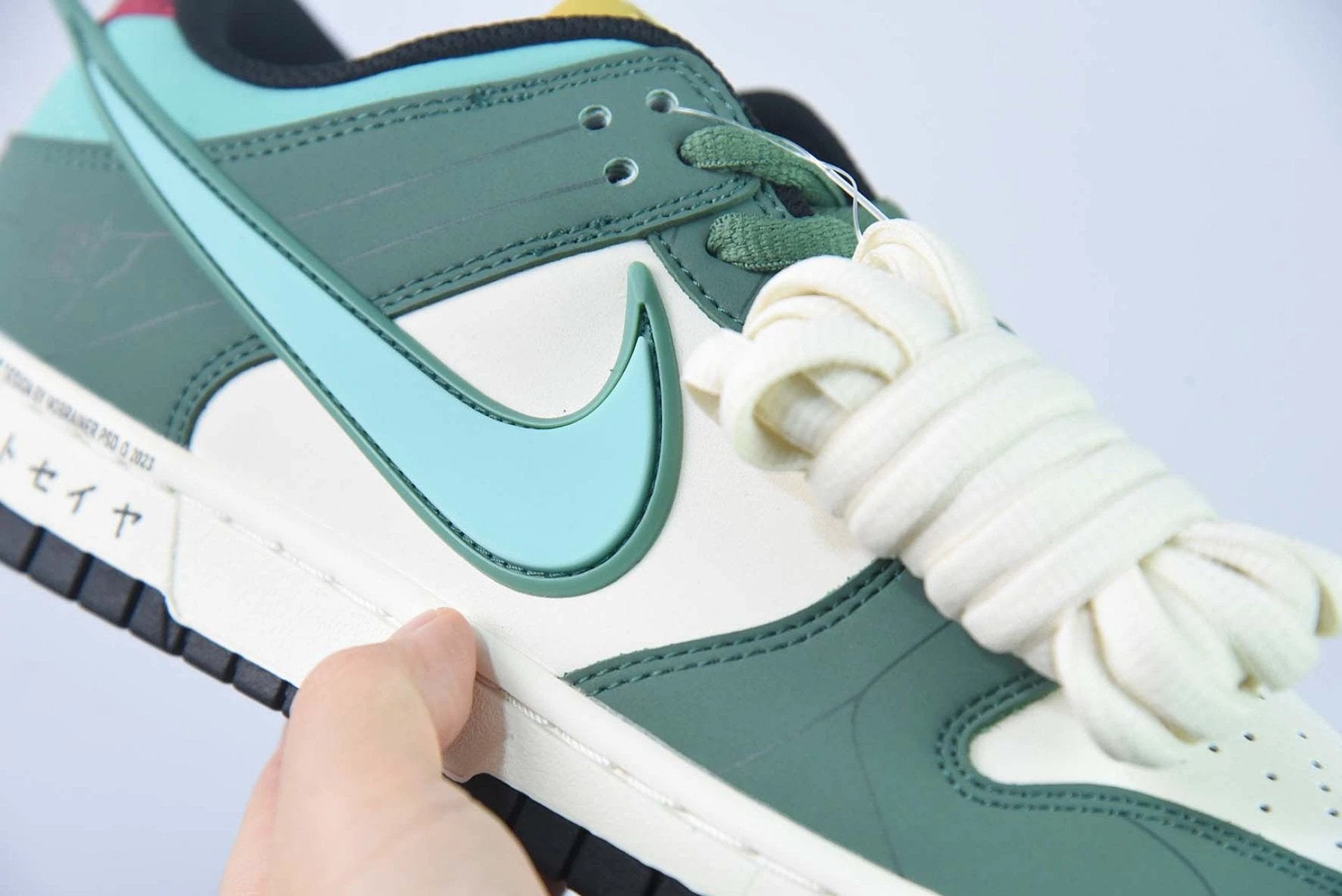 Saint Seiya x Nike Dunk Low Custom White Green by Air Jordan