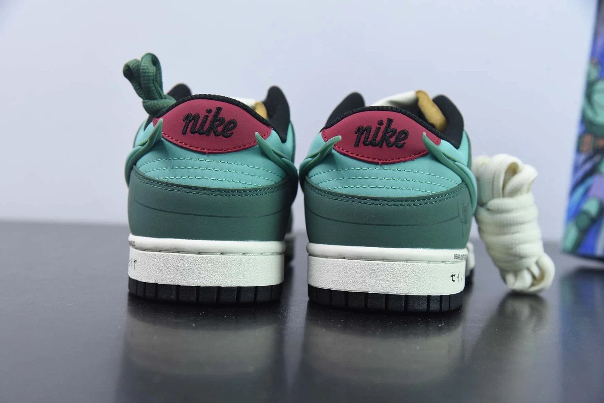 Saint Seiya x Nike Dunk Low Custom White Green by Air Jordan