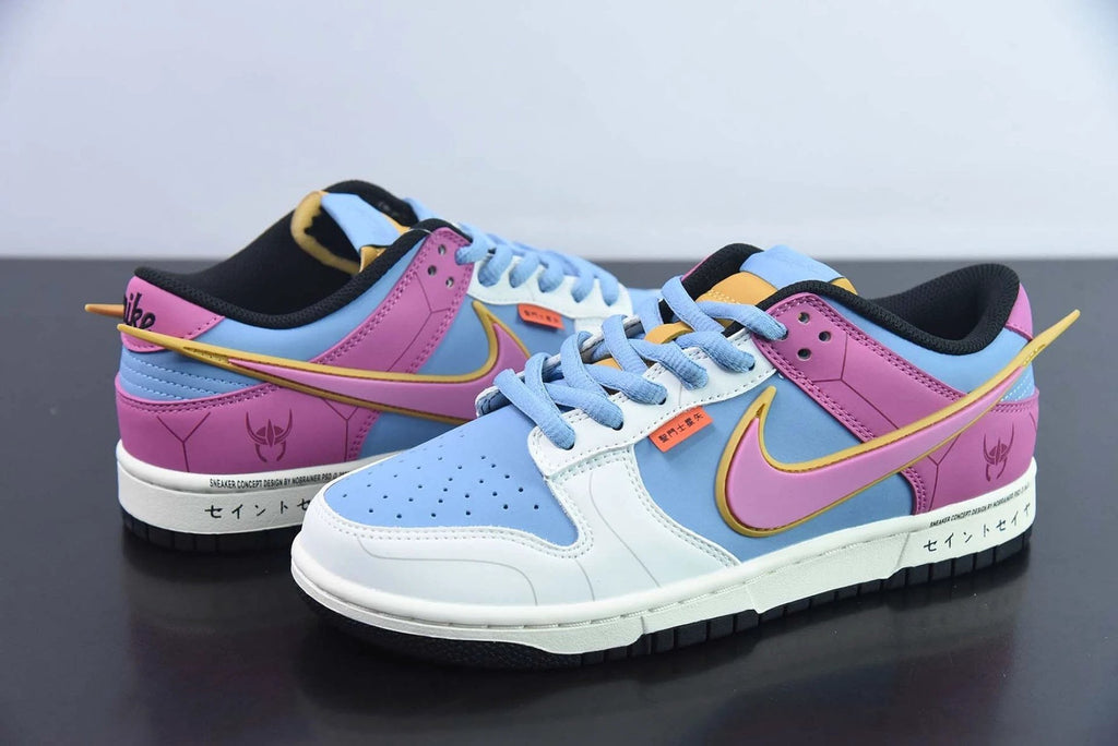 Saint Seiya x Nike Dunk Low Custom Purple Blue White by Air Jordan