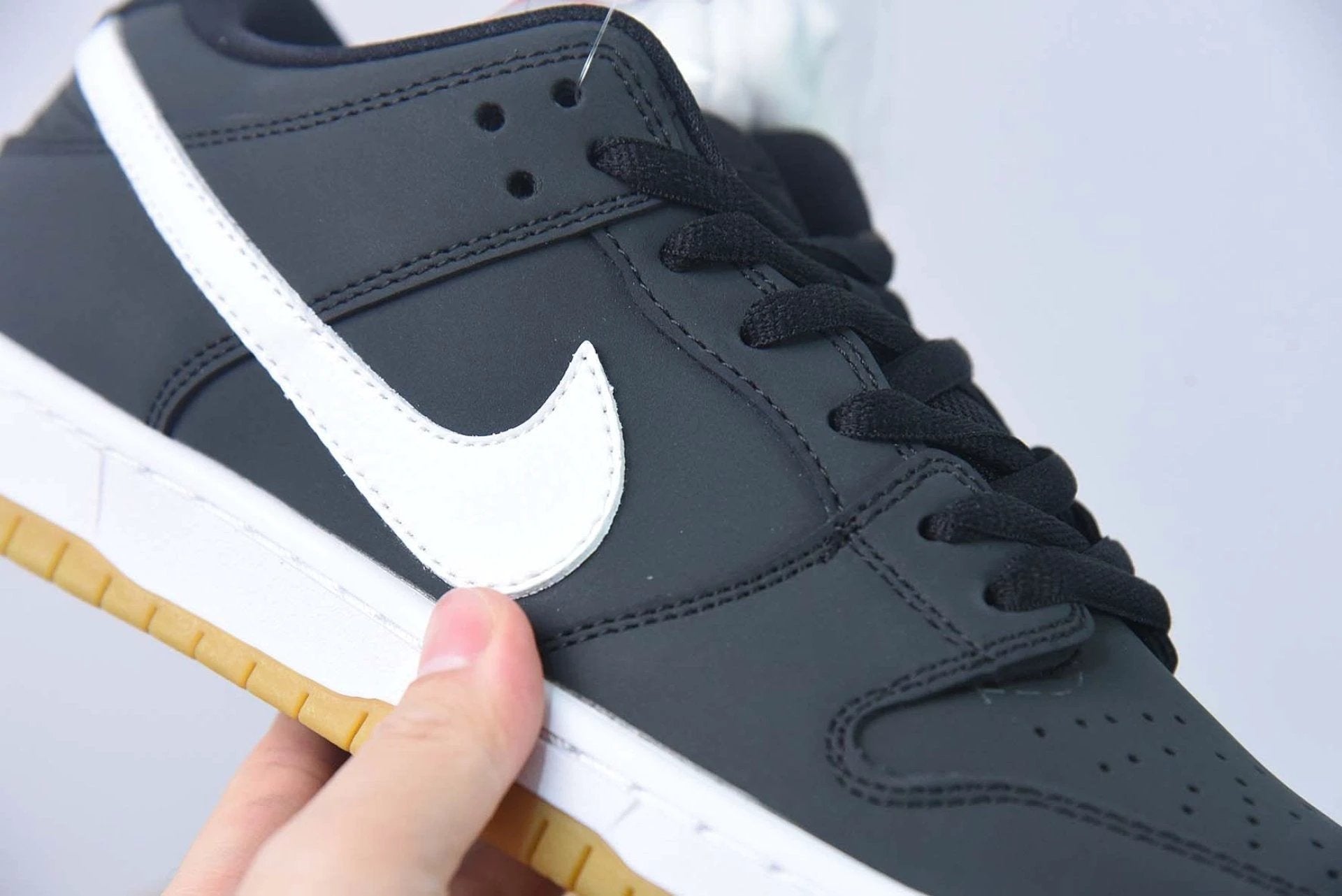 SB Dunk Low Orange Label Black White Gum by Air Jordan