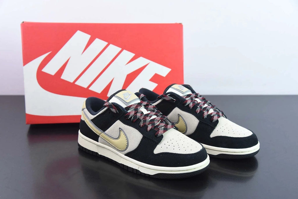 Dunk Low LX Black Suede Team Gold by Air Jordan
