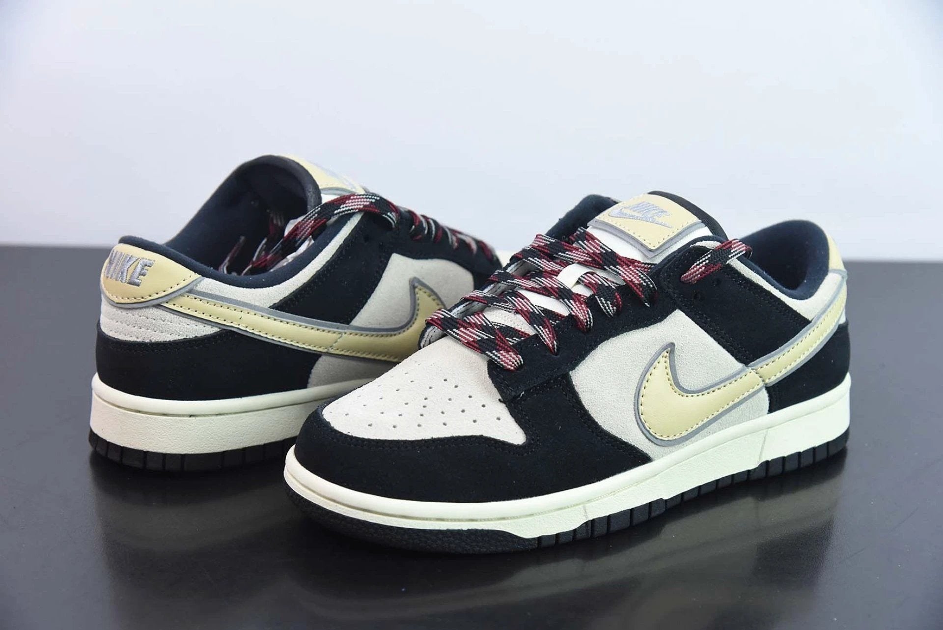 Dunk Low LX Black Suede Team Gold by Air Jordan