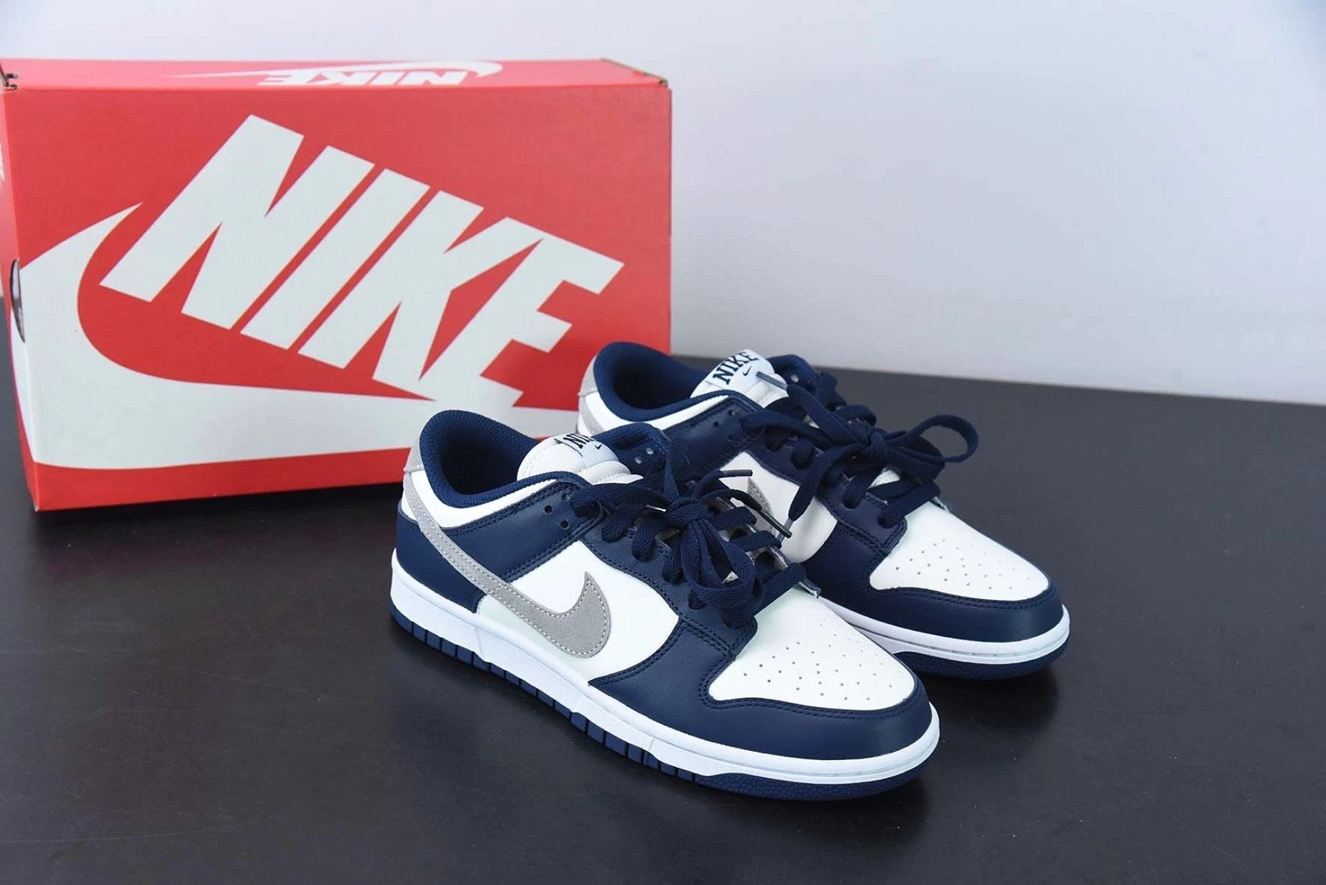 Dunk Low Summit White Midnight Navy by Air Jordan