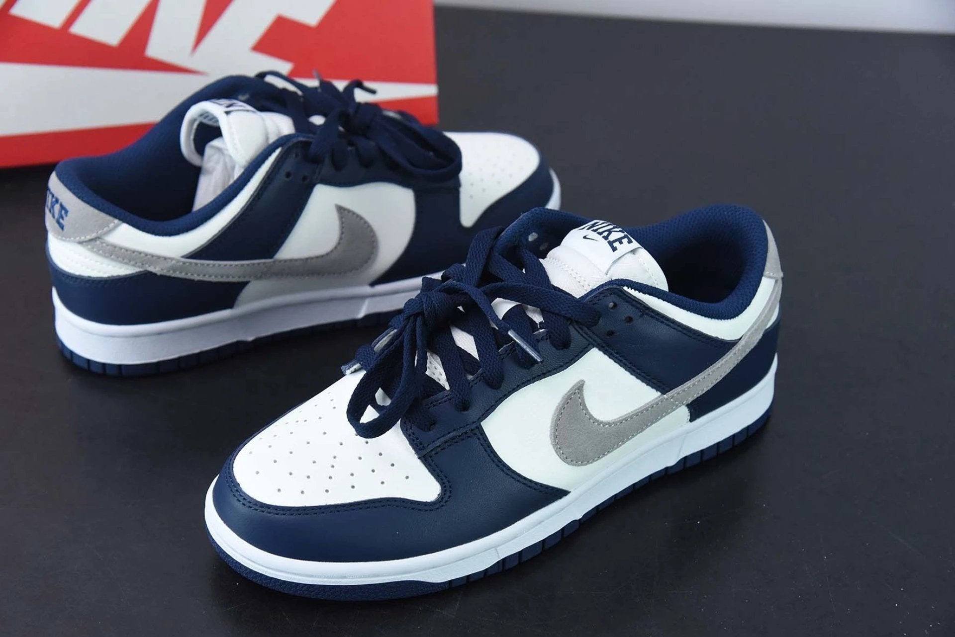 Dunk Low Summit White Midnight Navy by Air Jordan